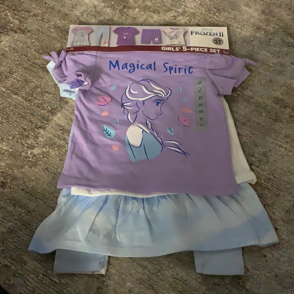 NWT Disney Frozen 5 piece set size 3T